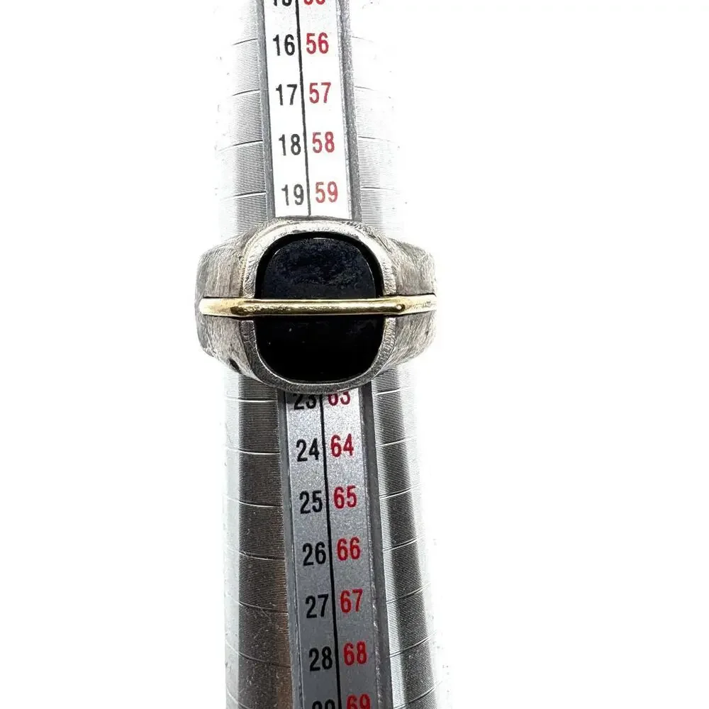 Tobias Wistisen TRI485 Silver and Black Onyx Signet Ring 9